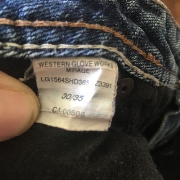 Silver bootcut, distressed raw hem jeans - Picture 2 of 4